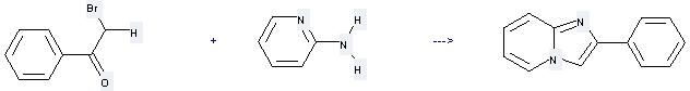 Ethanone,2-bromo-1-phenyl- can be used to produce 2-phenyl-imidazo[1,2-a]pyridine by heating